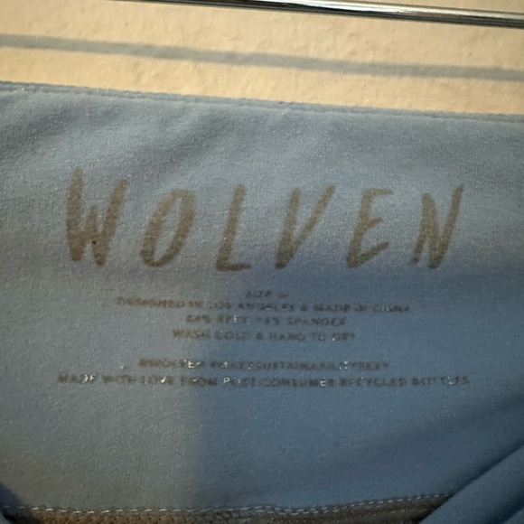 Wolven Blue Juniper Leggings and Crop Top Set - Picture 5 of 9